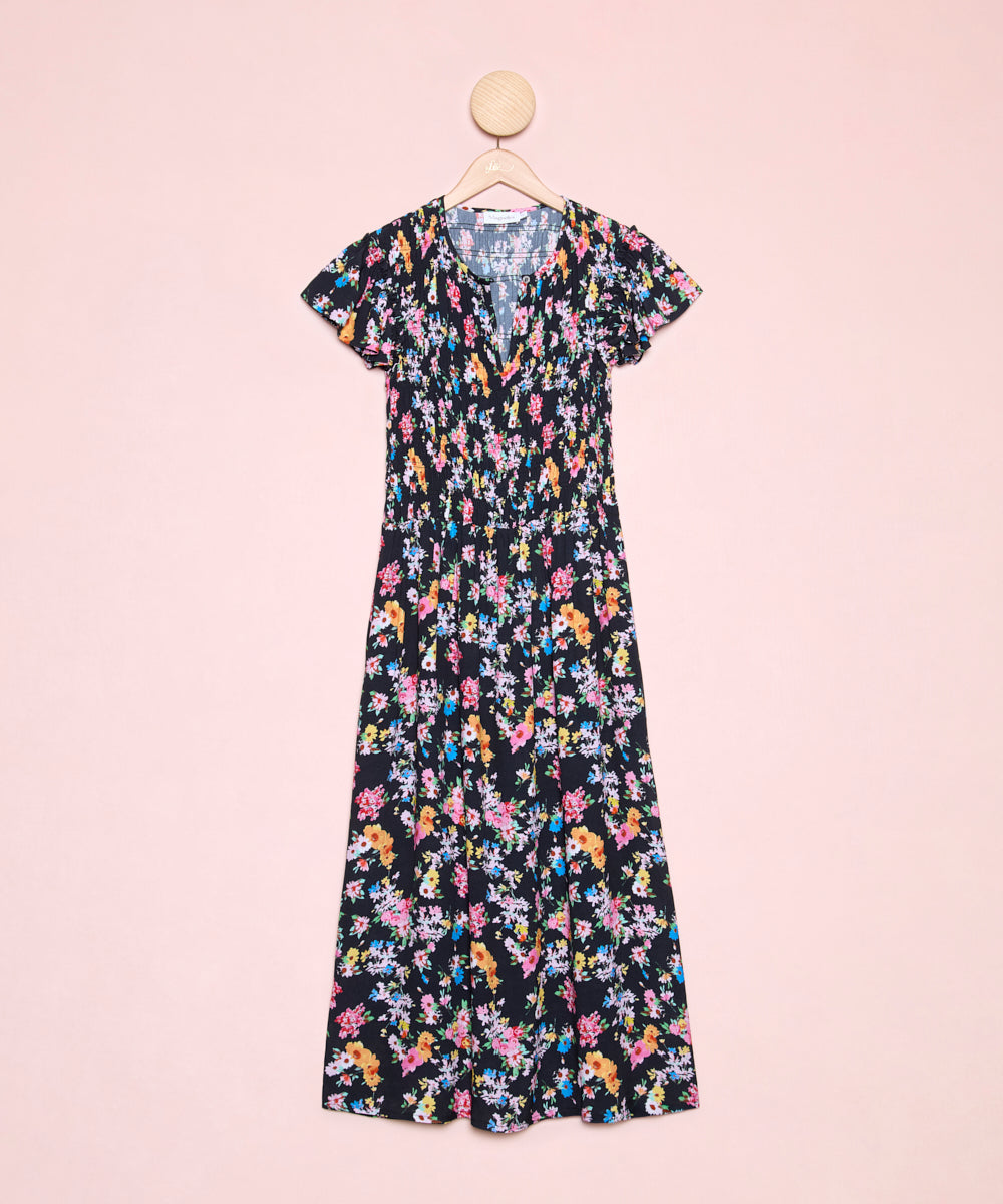 Vestido Gaia Dark Flowers