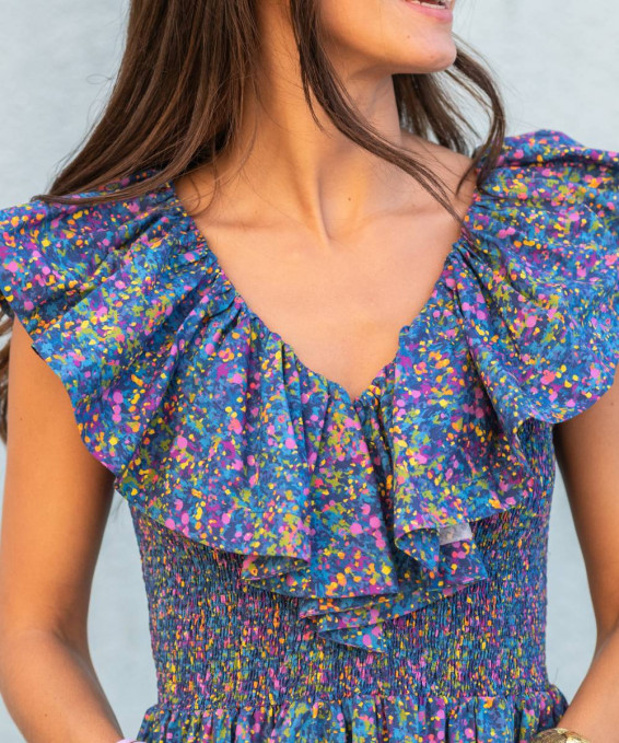 VESTIDO SARDINERO RUFFLES...