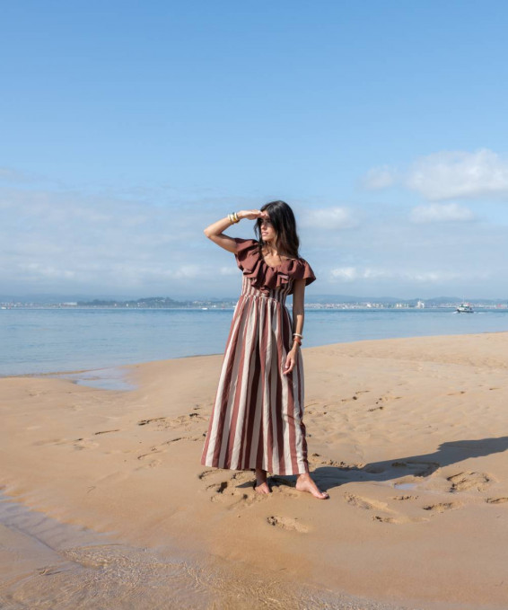 VESTIDO PUNTAL RUFFLES