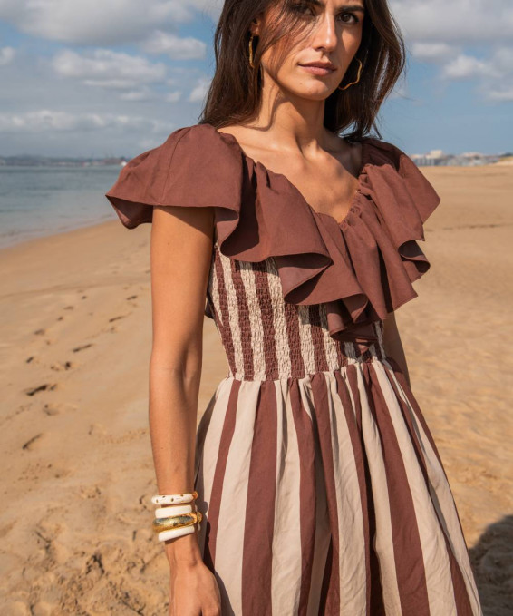 VESTIDO PUNTAL RUFFLES