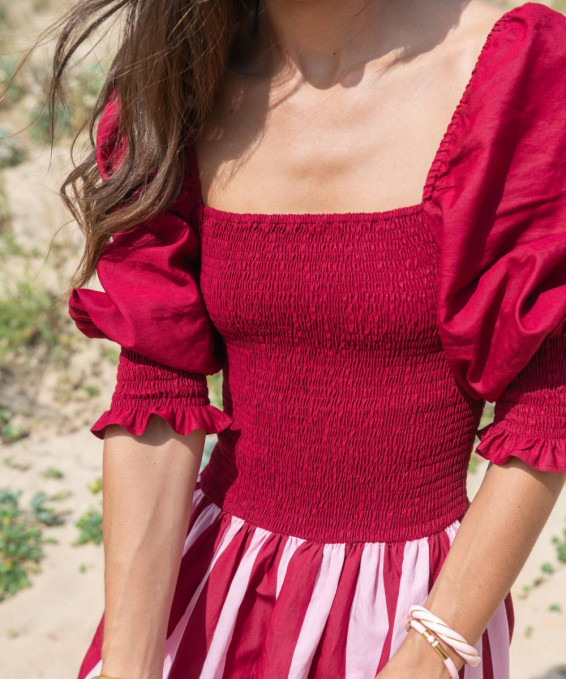 VESTIDO PUNTAL PUCKER