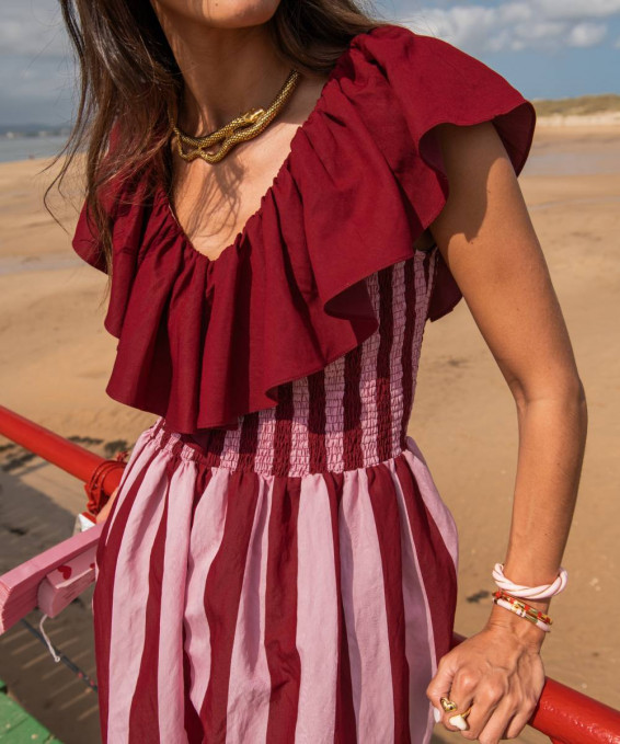 VESTIDO PUNTAL RUFFLES