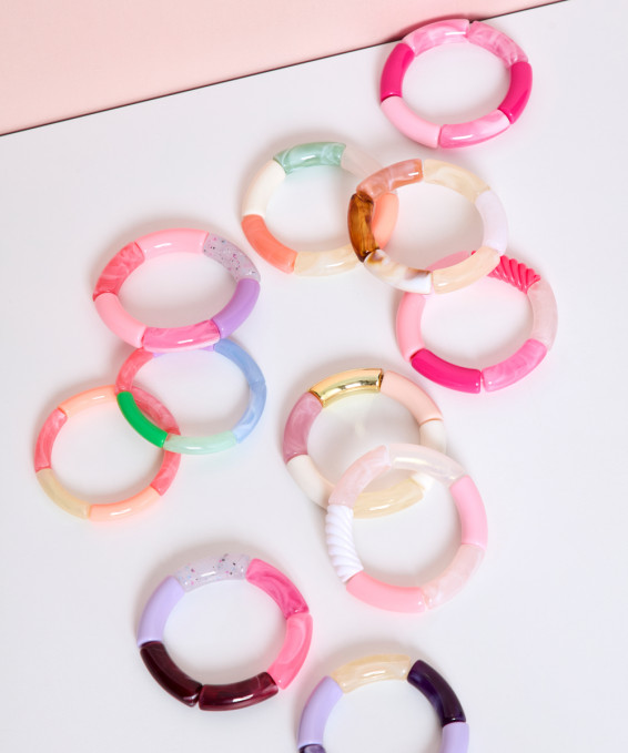 PULSERA RESINA ELASTICA FINA