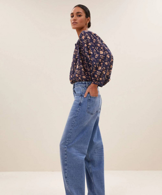 BLUSA BECKY BLUE FLOWER
