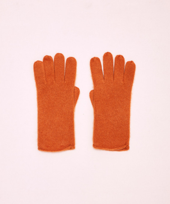 guantes color naranja absolut cashemere