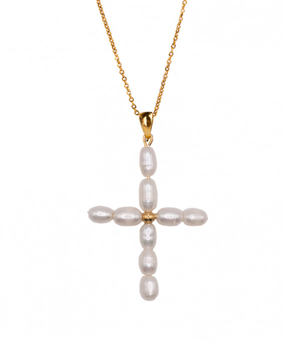 Collar Pearly Cross