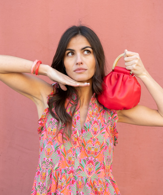 Bolso Bolita Asa Crema - La...
