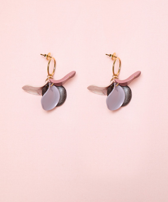 PENDIENTES PETALO COMBI ARO...