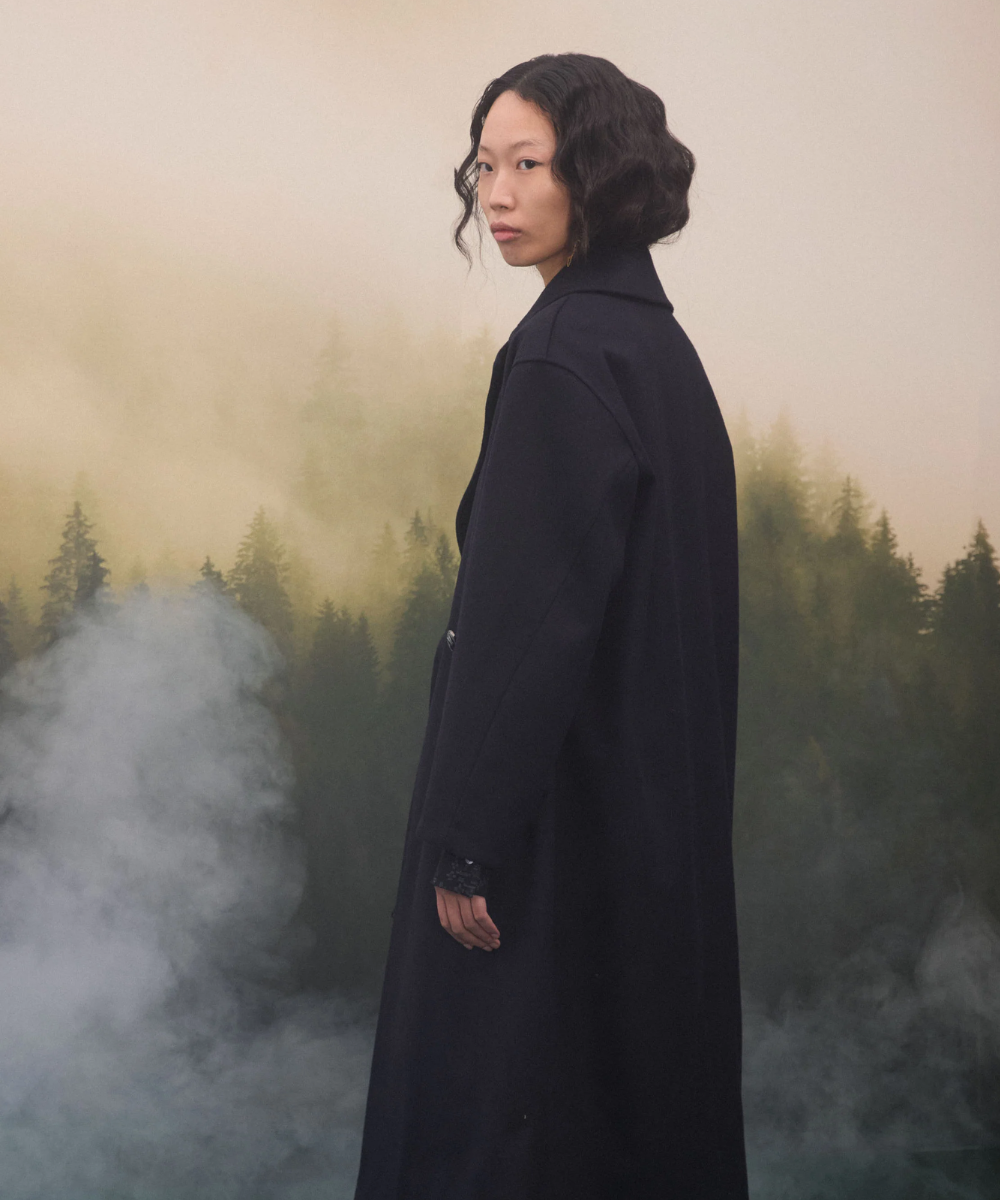 Abrigo de lana oversize