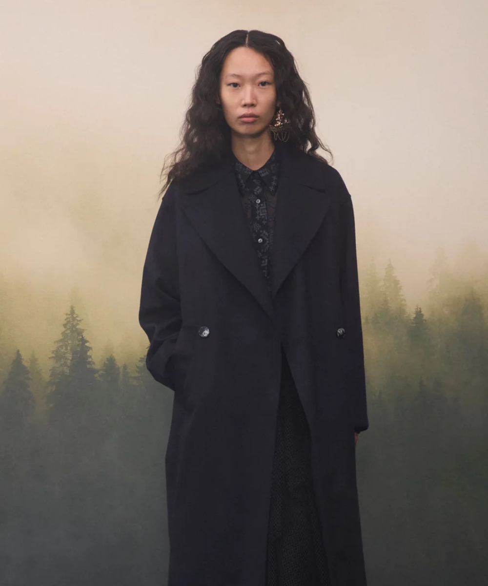 Abrigo de lana oversize