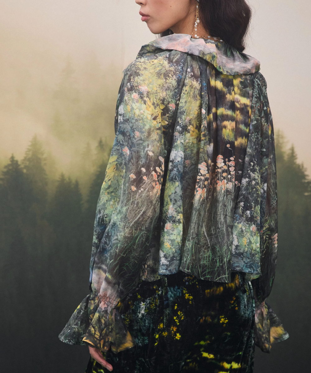 Blusa estampado "Campo de Gramíneas"