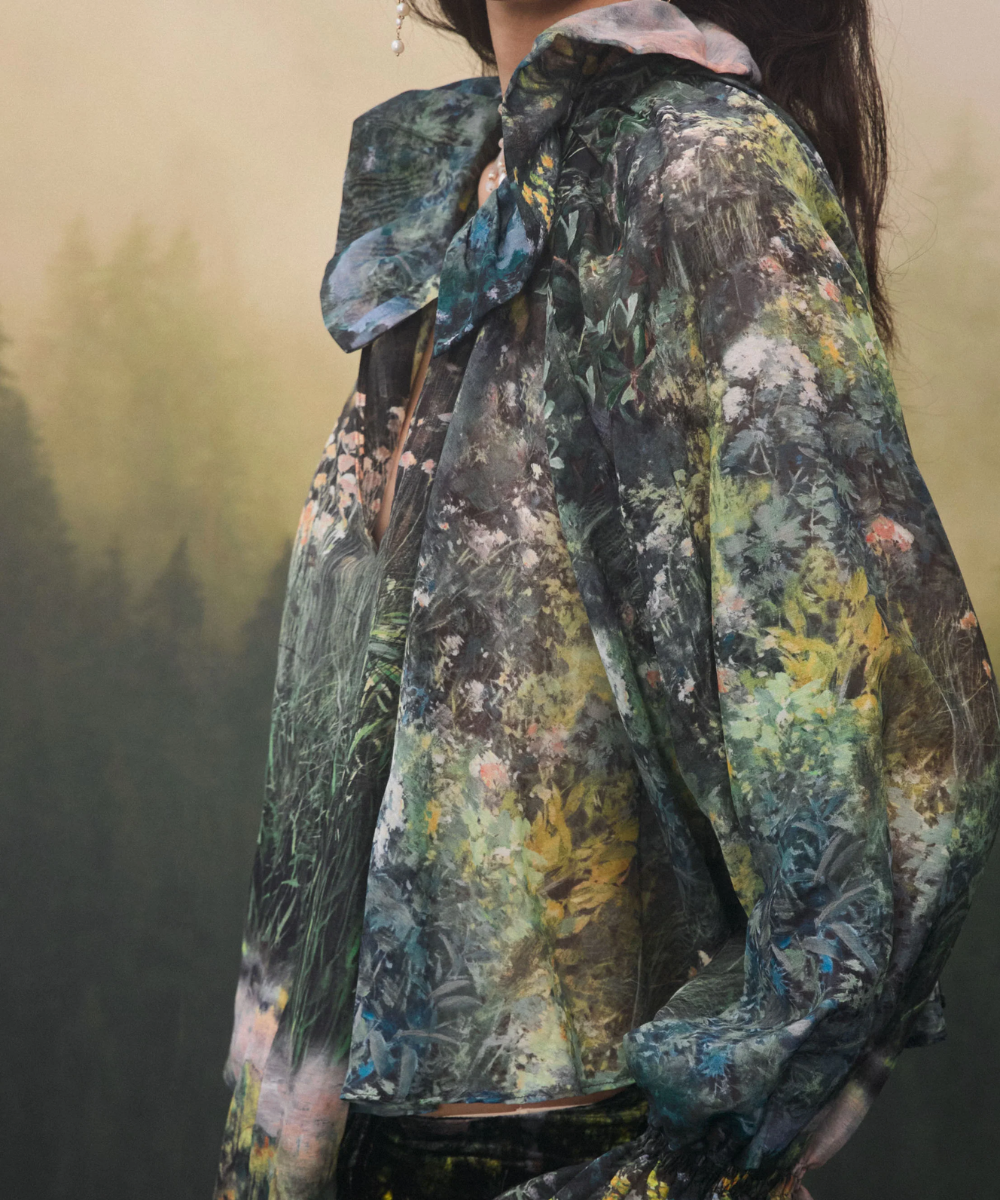 Blusa estampado "Campo de Gramíneas"
