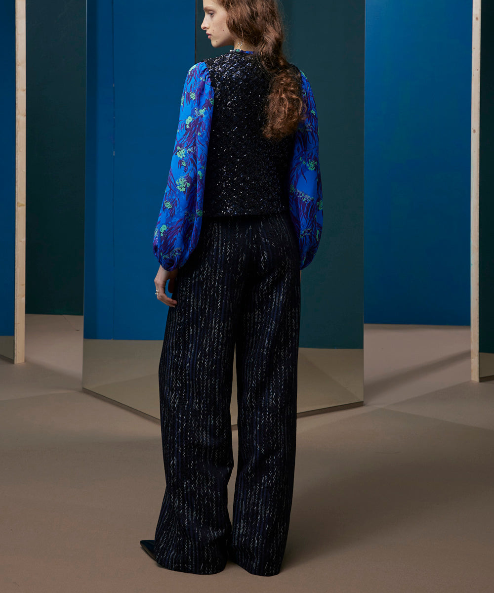 Blusa Azul Estampada