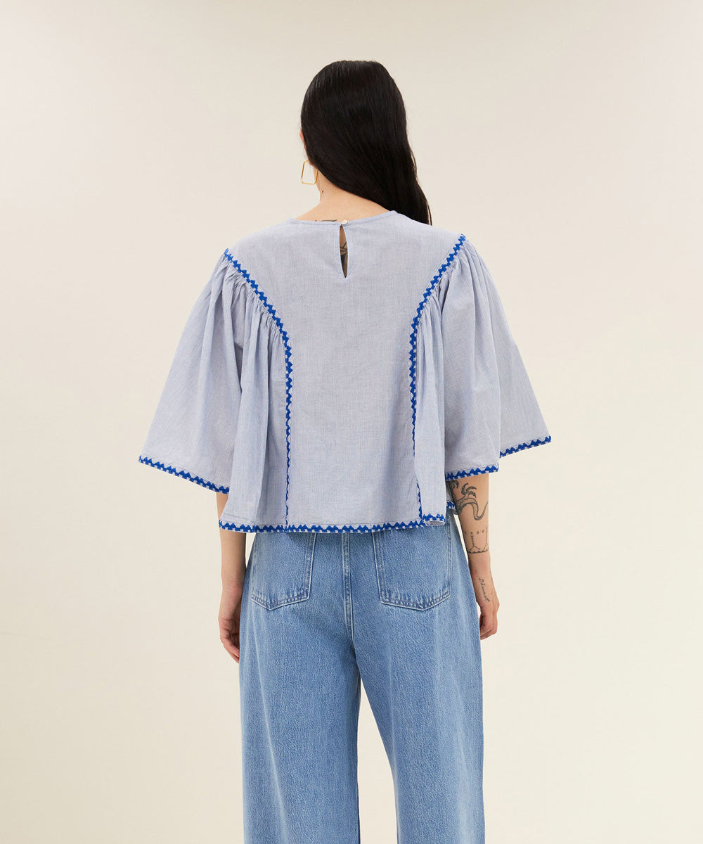 Blusa Davin Pinstripe