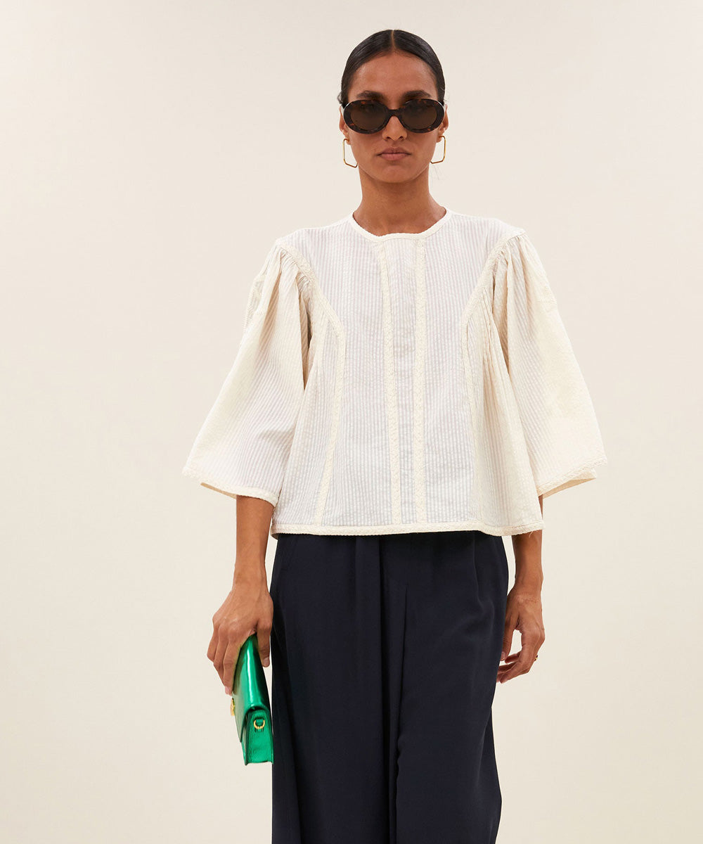 Blusa Davin Seersucker