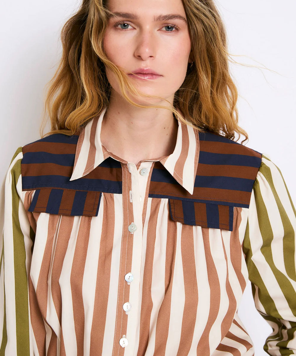 Blusa Carlota Rayas Tricolor