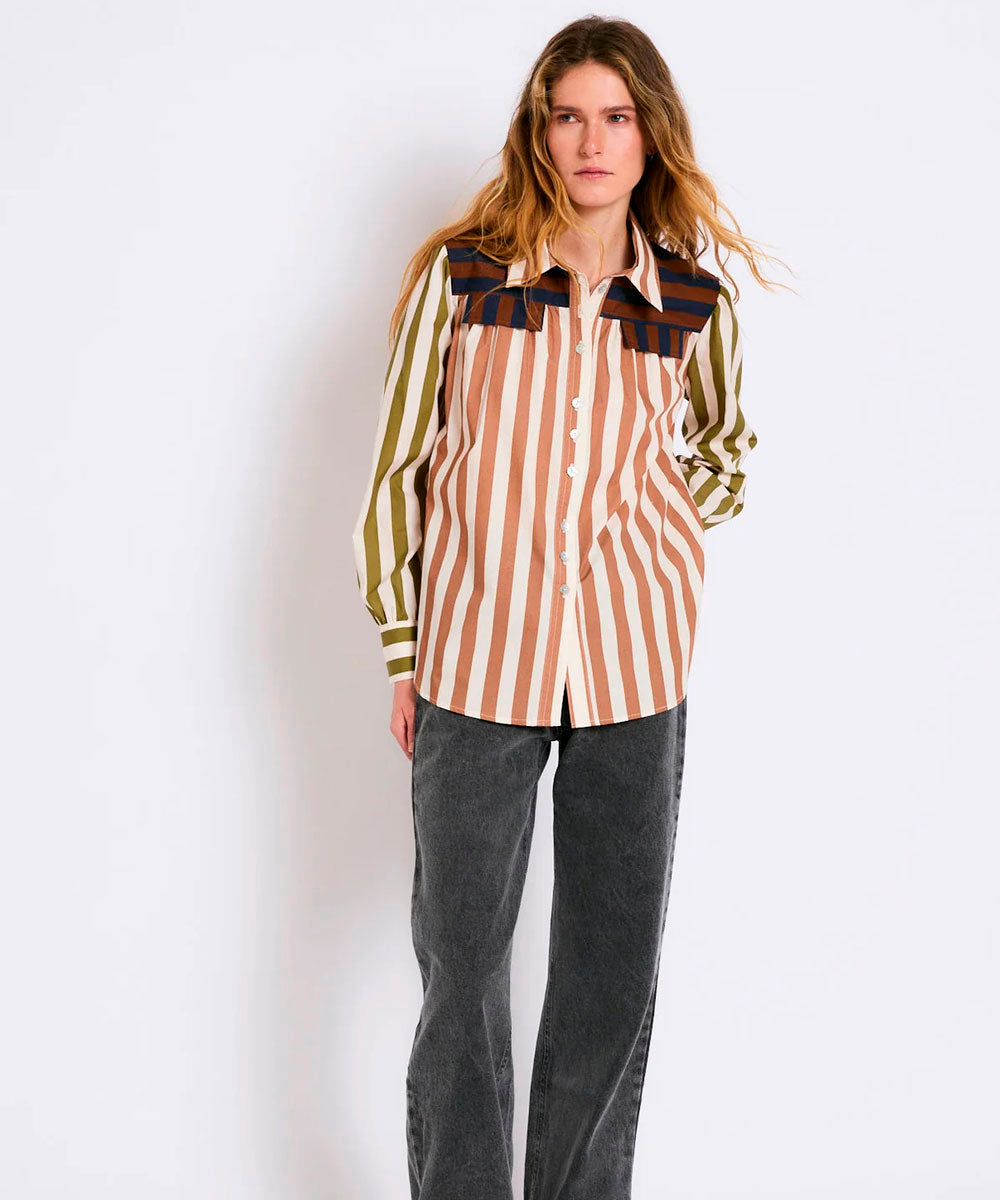 Blusa Carlota Rayas Tricolor