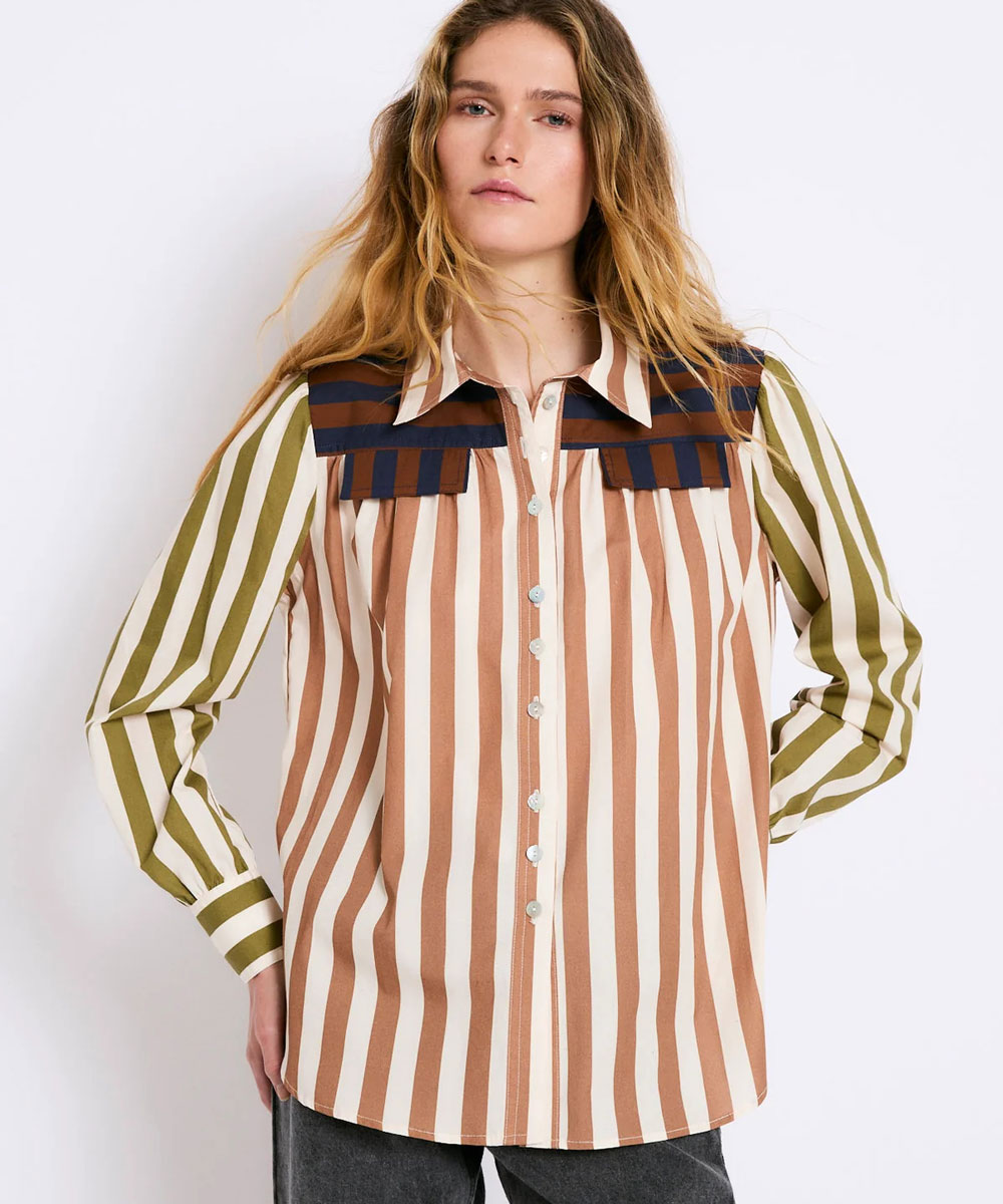 Blusa Carlota Rayas Tricolor