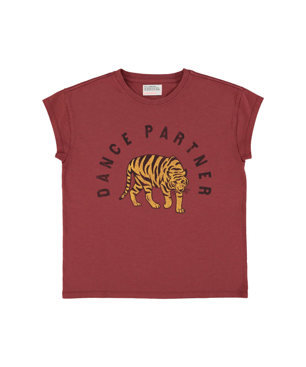 Camiseta Leopard Print Burdeos