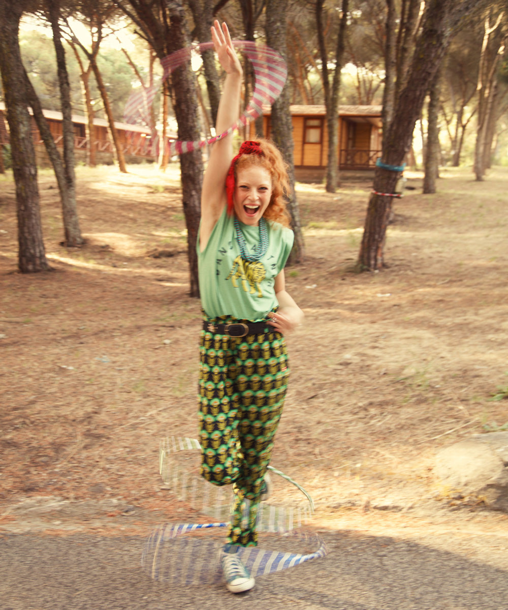 Camiseta Leopard Print Verde