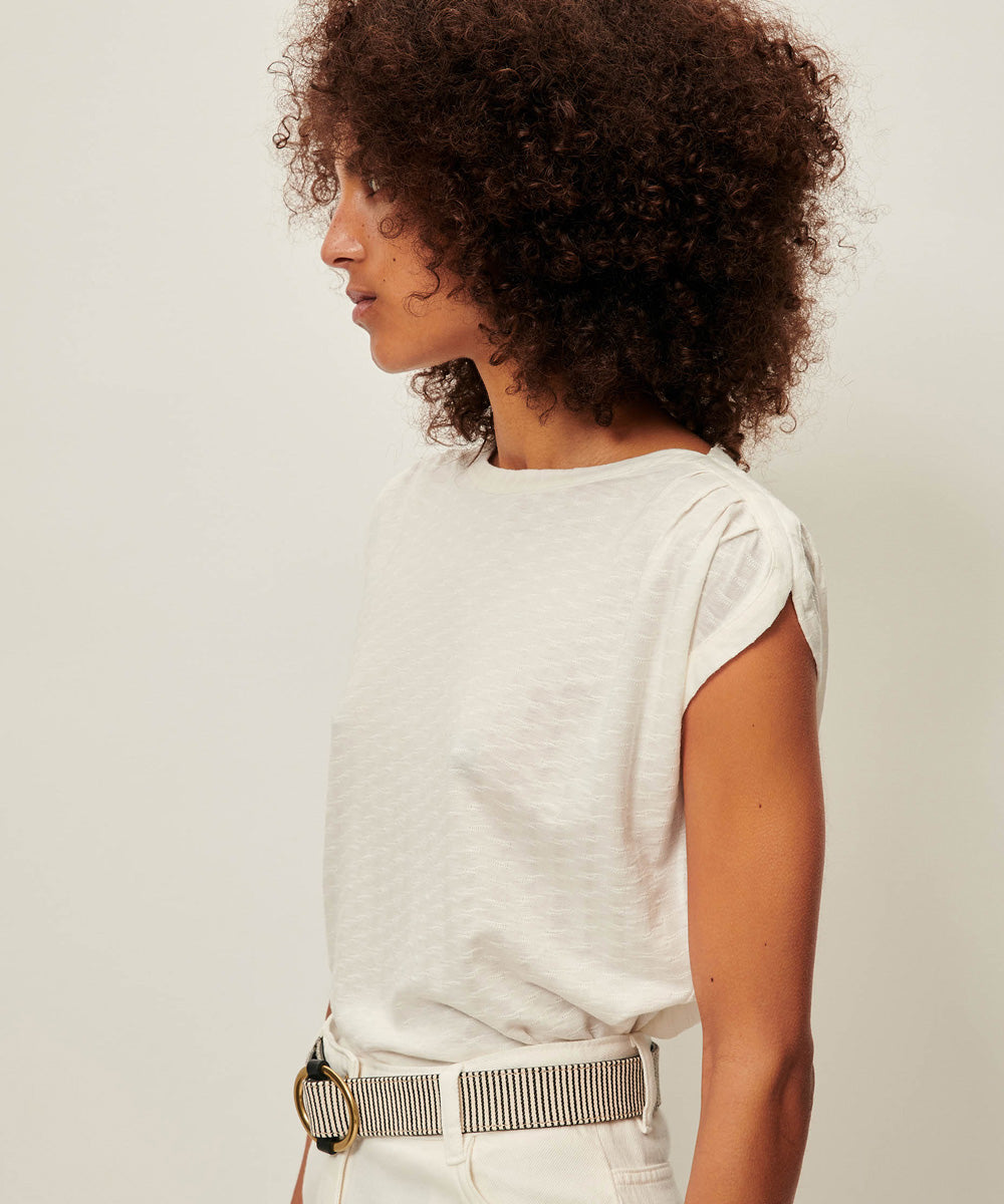 Top Sixto Jacquard Ecru