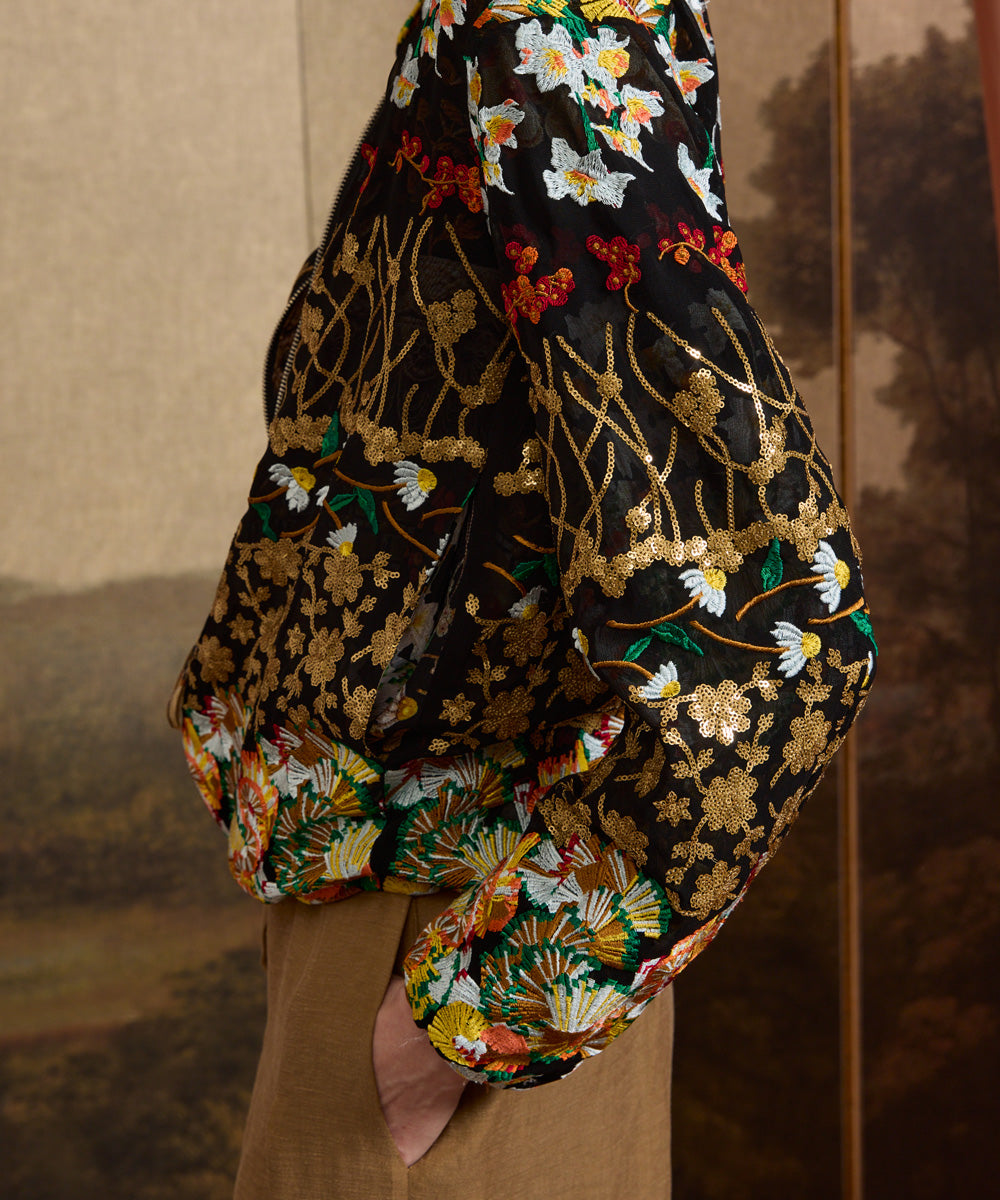 Chaqueta Bomber Bordado Mosaico