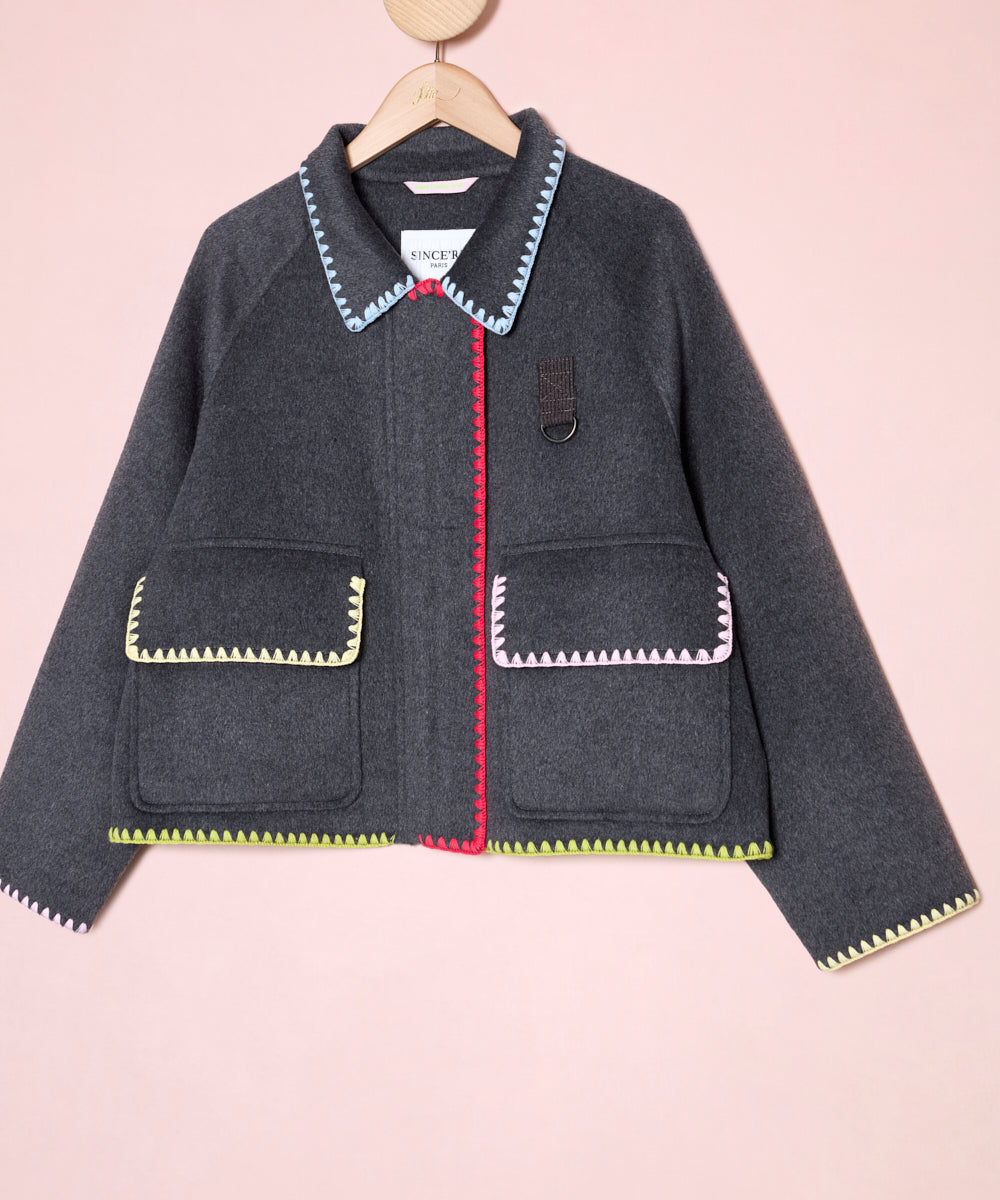 Chaqueta Lana Ribetes