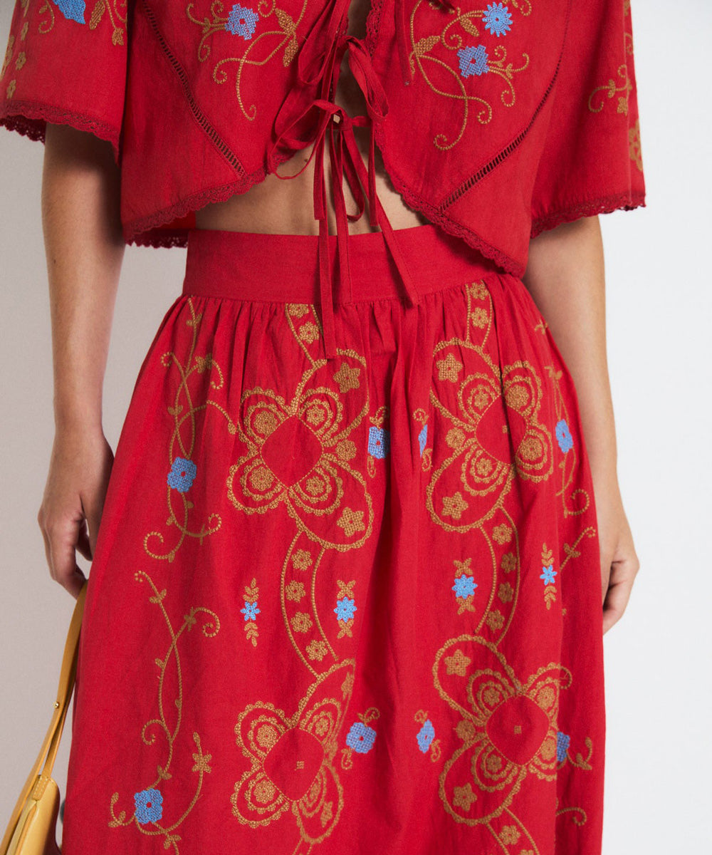 Falda Amapola Embroidery
