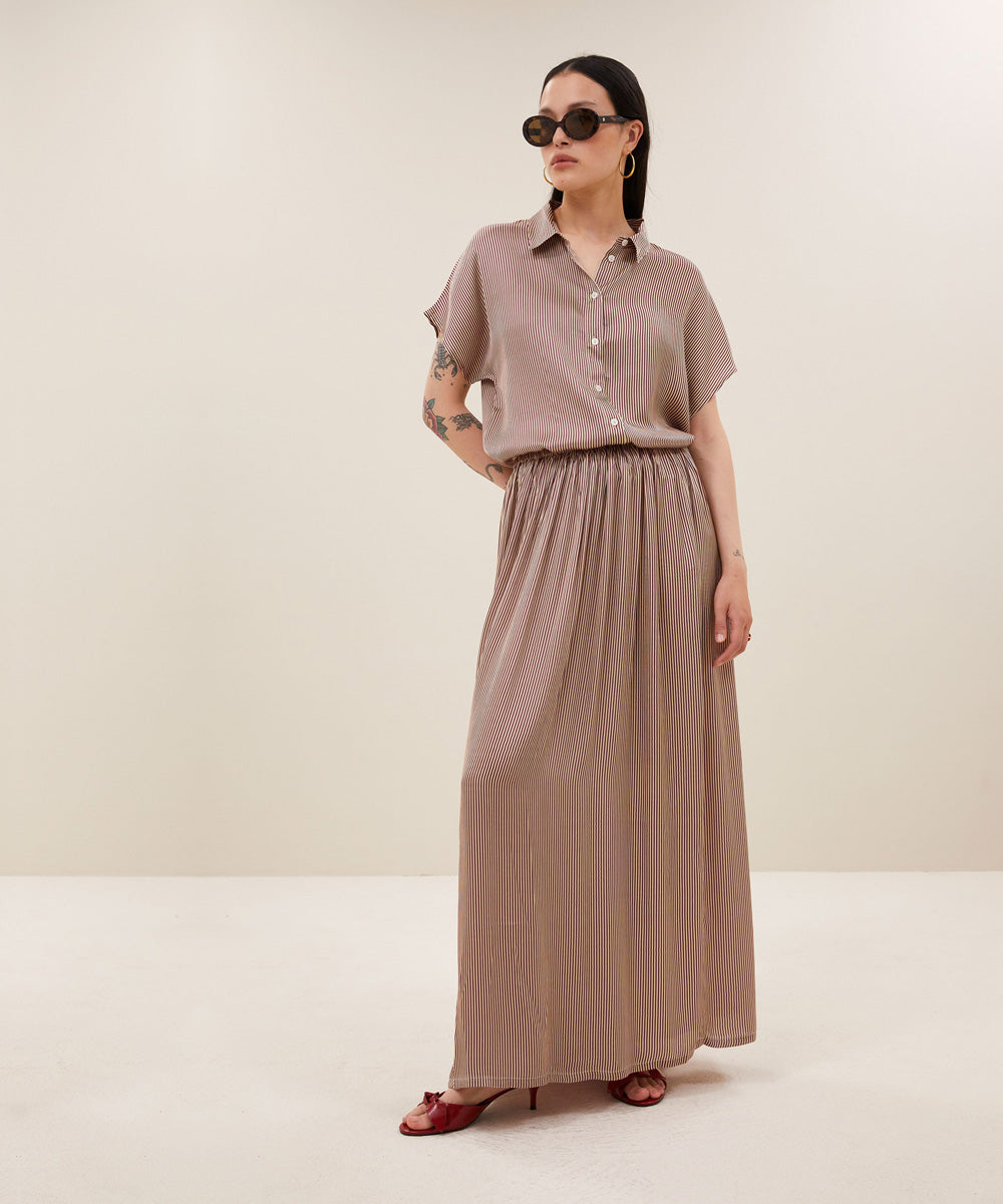 Falda Reva Viscosa Rayas