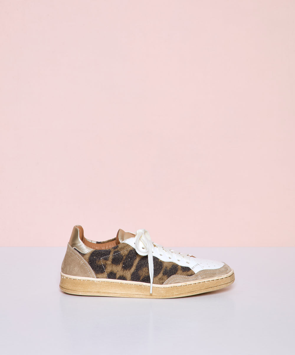 Sneaker Animal Print Oro Vintage