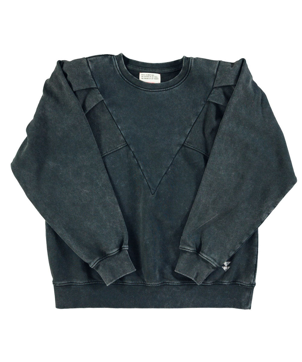 Sudadera Hombro Plisado