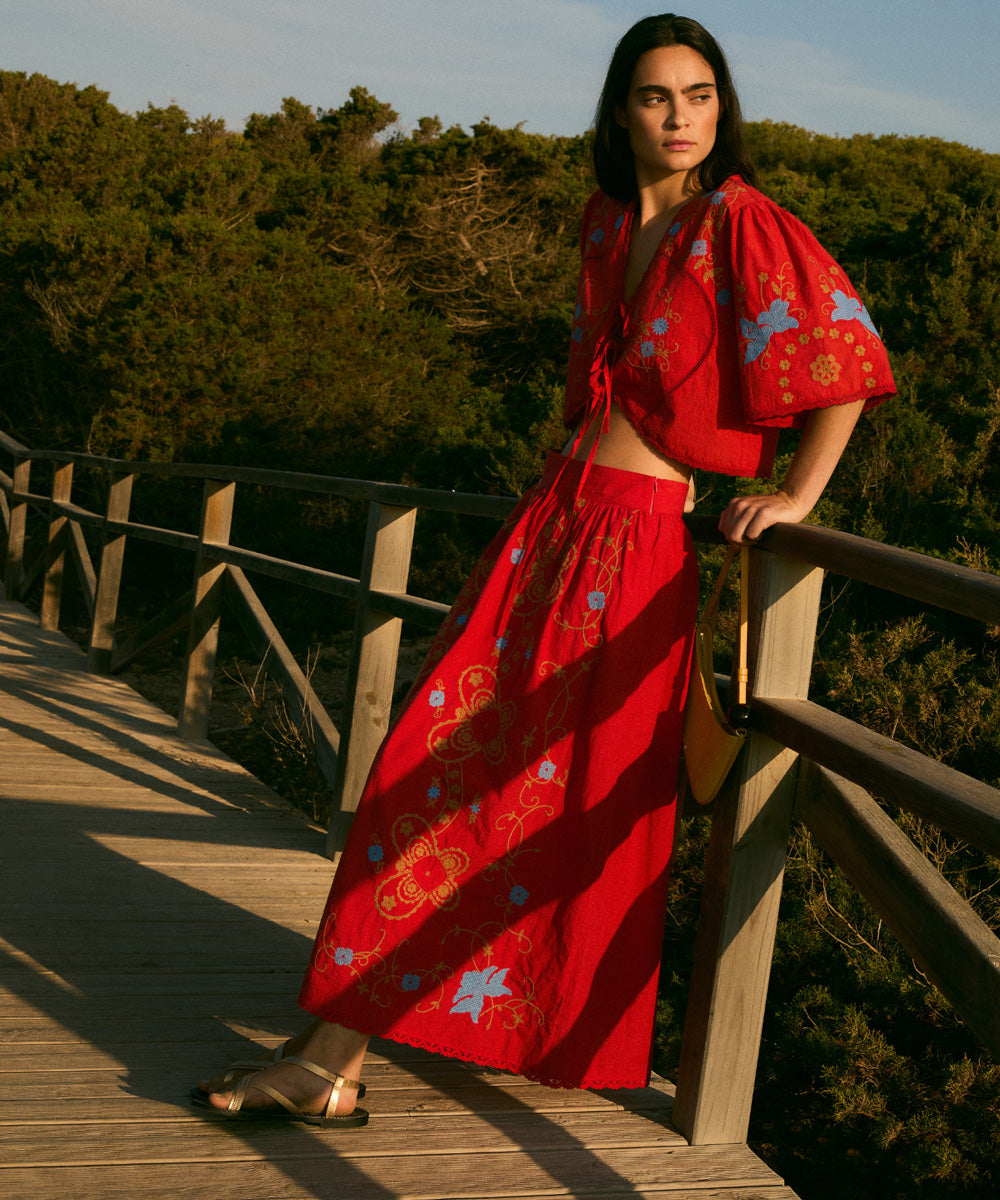 Top Amapola Embroidery