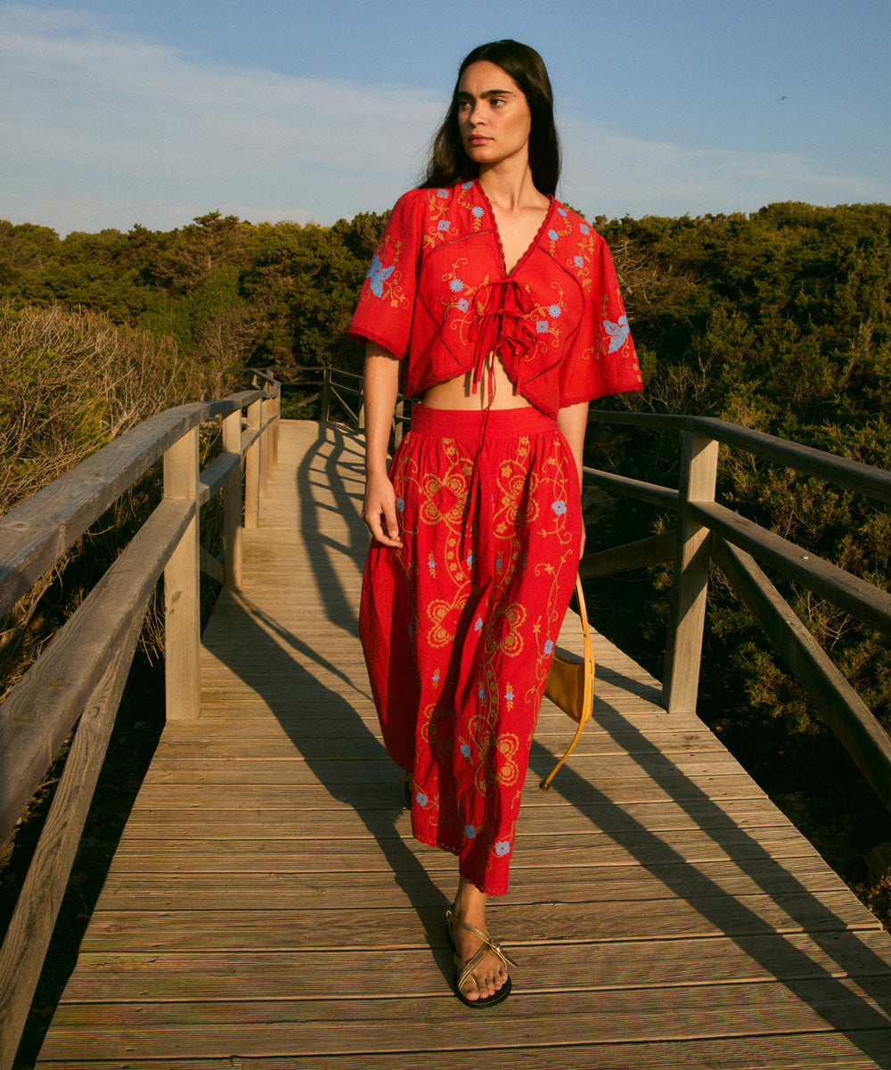 Top Amapola Embroidery