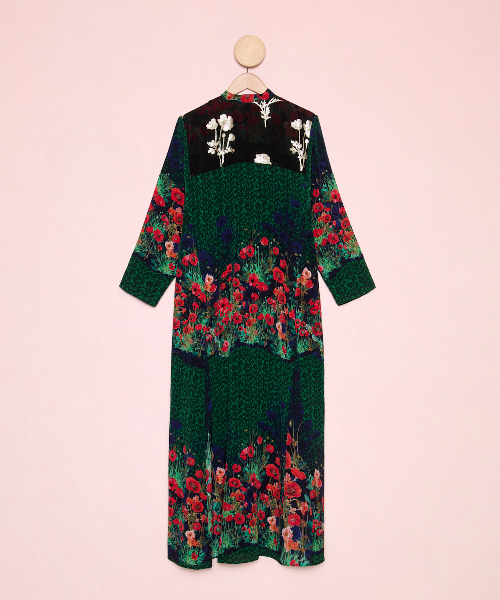 Vestido Amapolas Bimateria