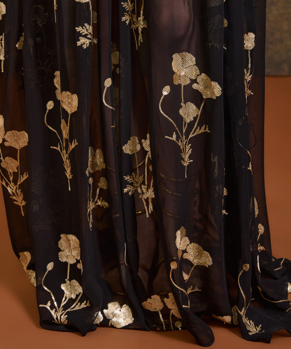 Vestido Capa Bordado Amapolas