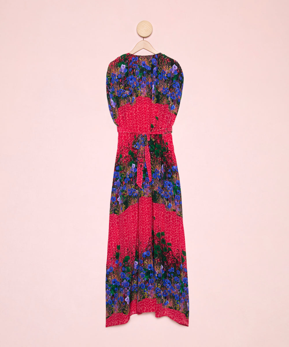 Vestido Franjas Flores