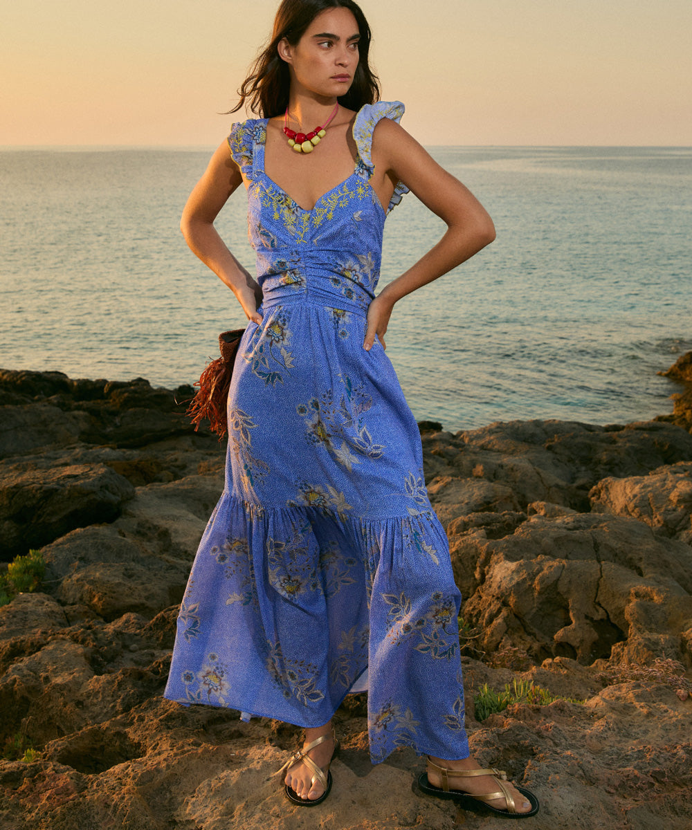 Vestido Isi Puntos Azul