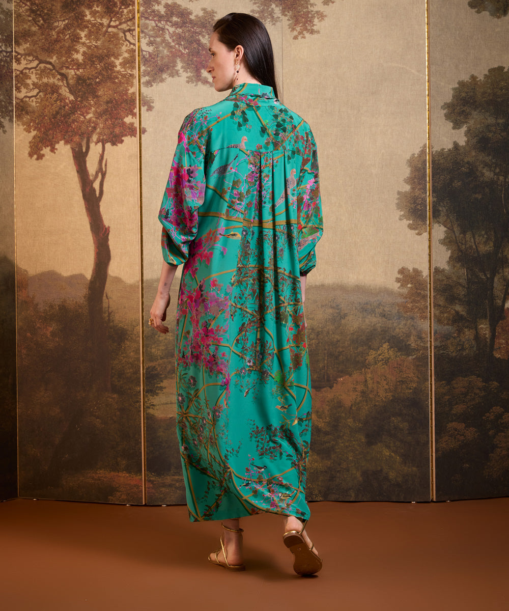 Vestido Kimono Print Pájaros