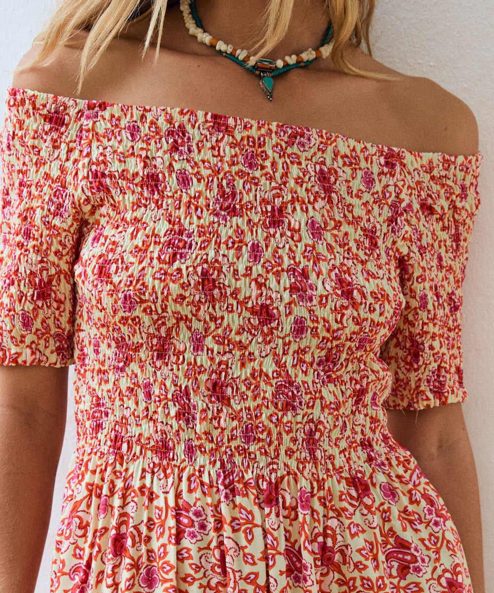Vestido Leonore Scarlet Bloom