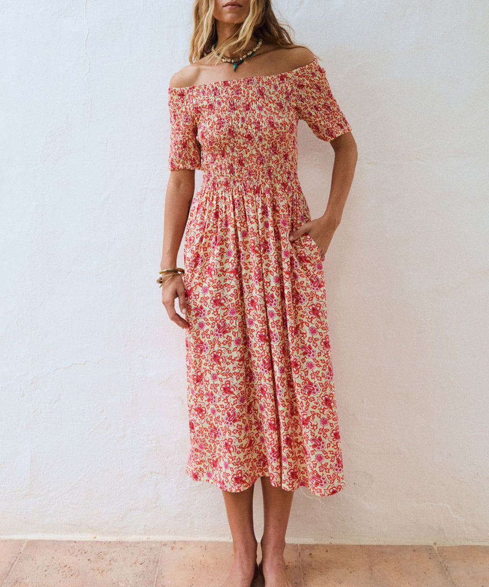 Vestido Leonore Scarlet Bloom