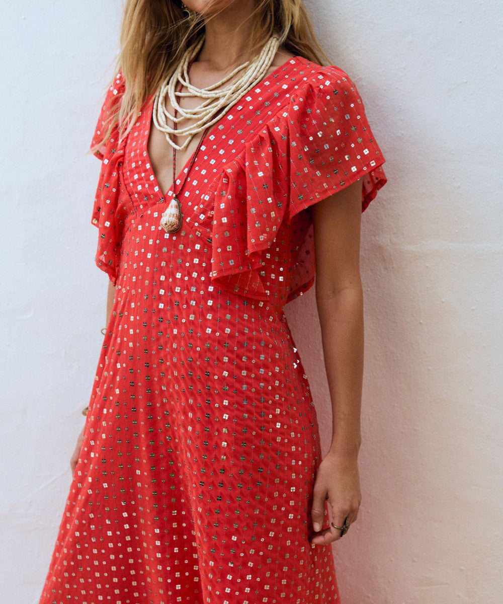 Vestido Medea Crystal Red