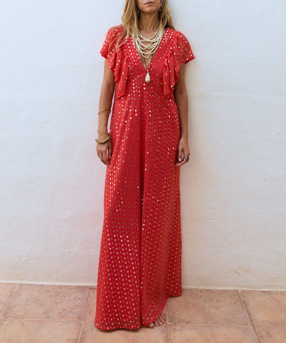 Vestido Medea Crystal Red