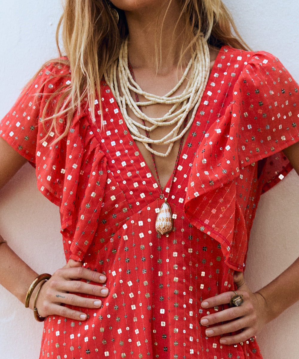 Vestido Medea Crystal Red