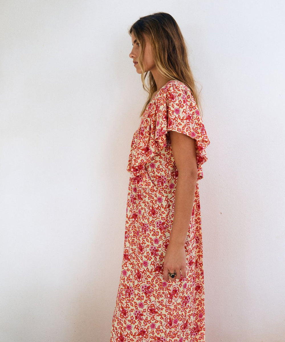 Vestido Medea Scarlet Bloom