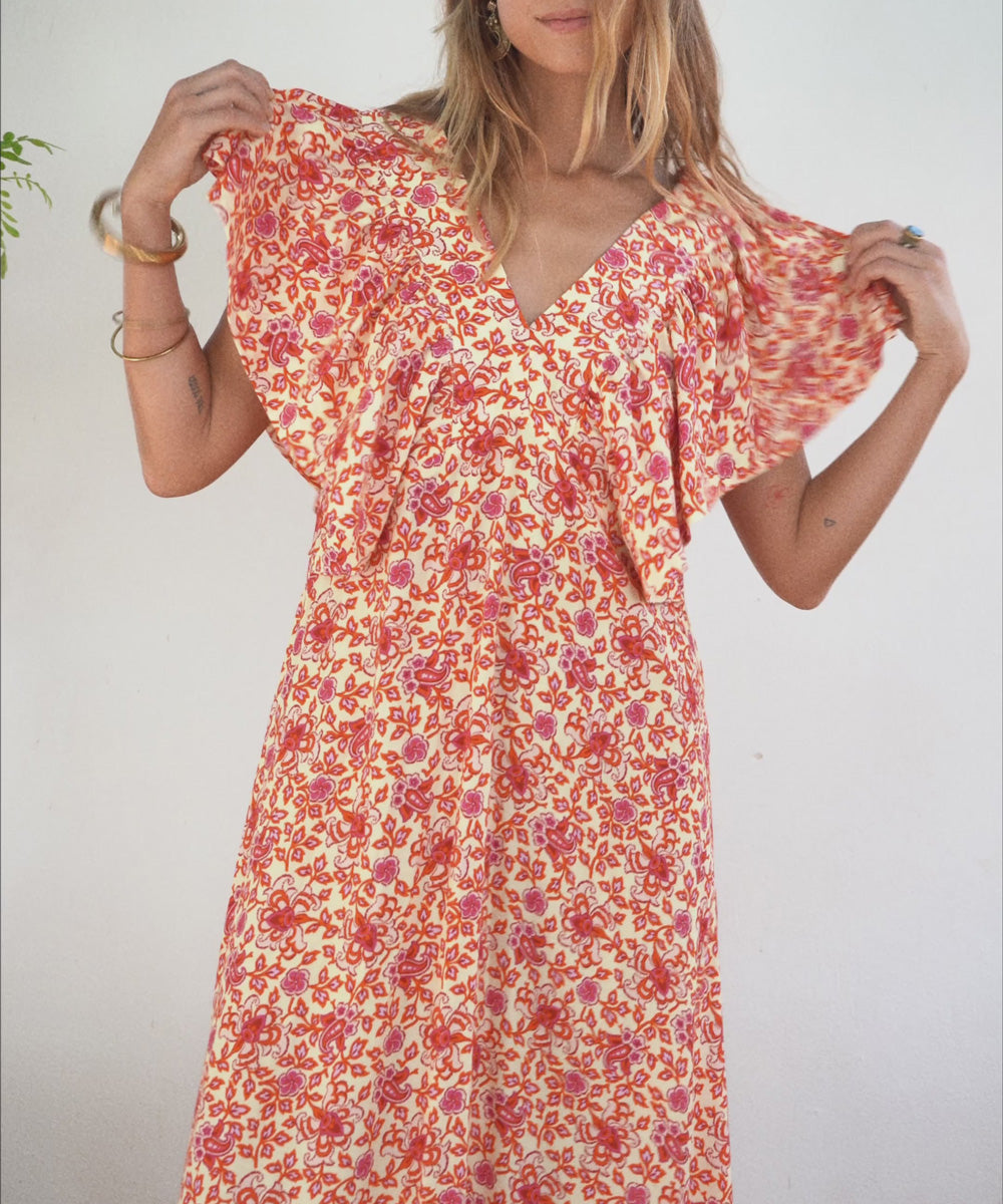 Vestido Medea Scarlet Bloom