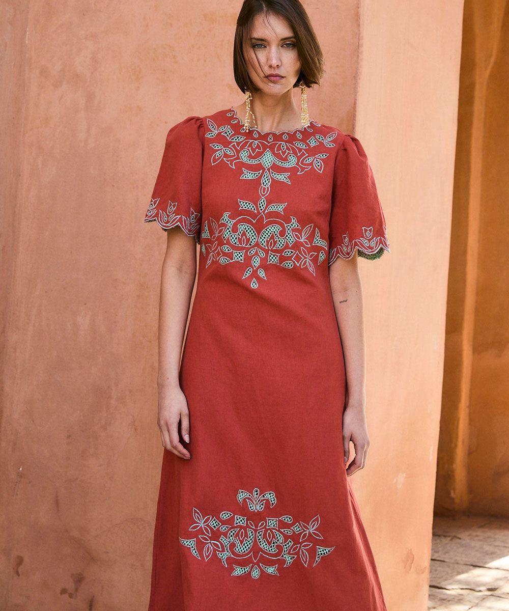 Vestido Peonía Embroidery