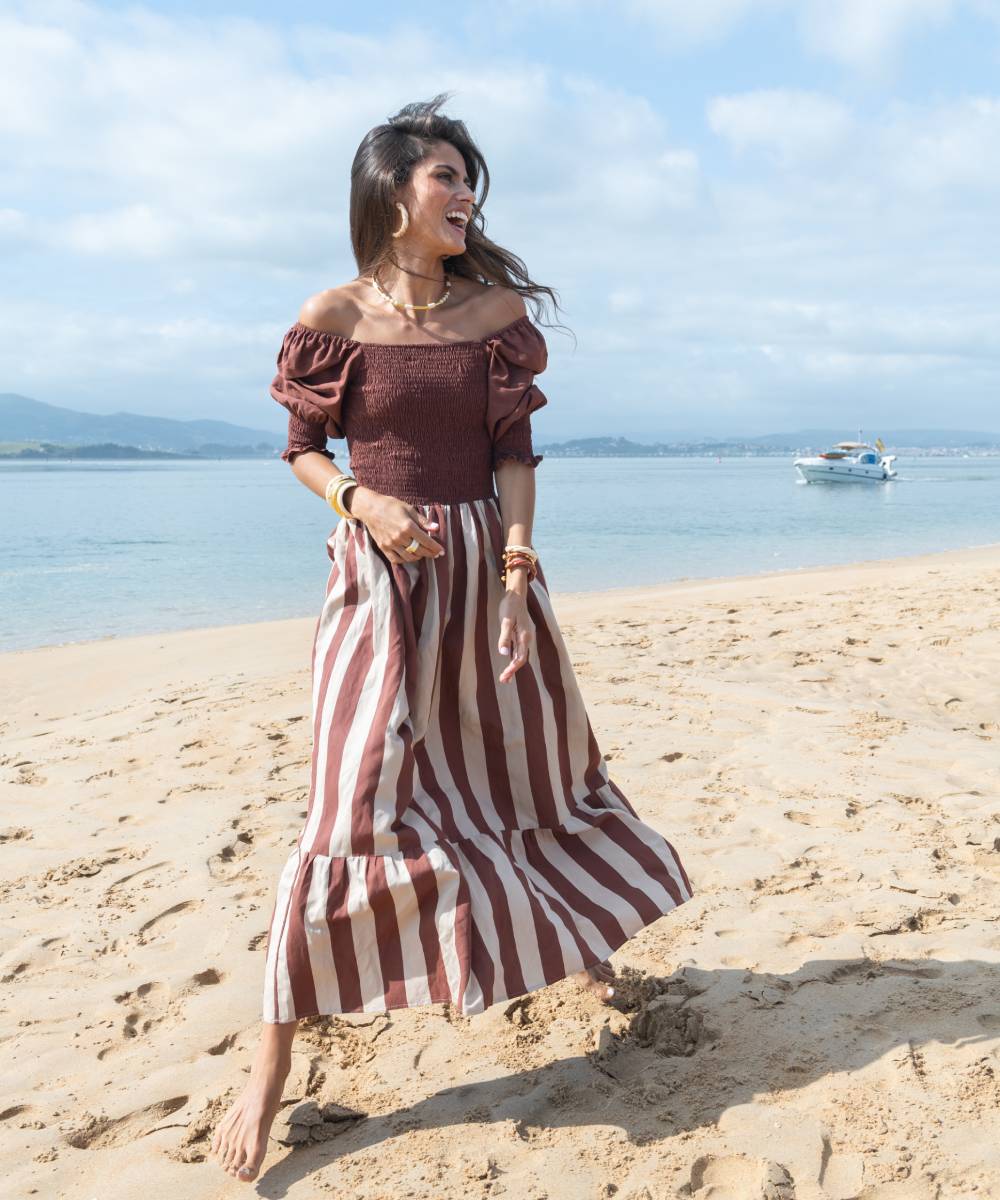 Vestido Puntal Pucker