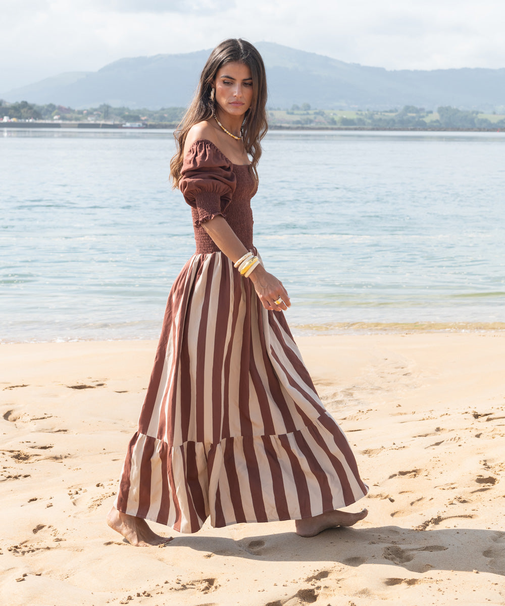 Vestido Puntal Pucker