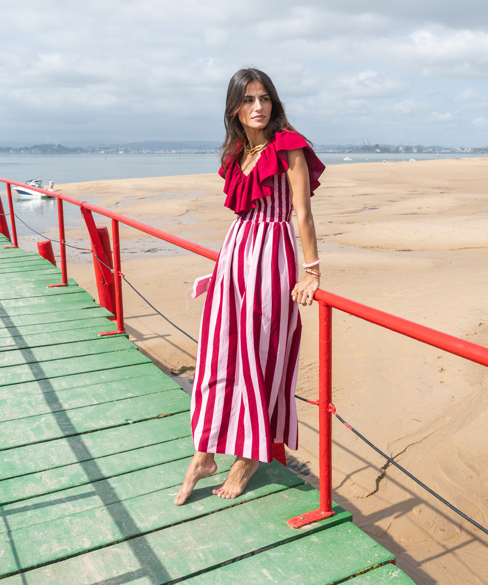 Vestido Puntal Ruffles