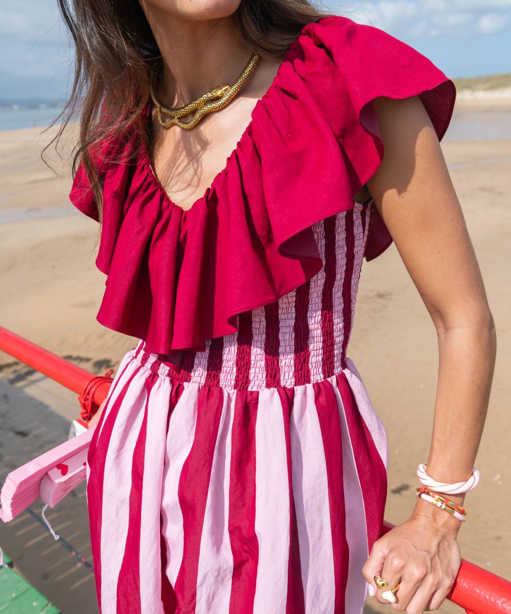 Vestido Puntal Ruffles